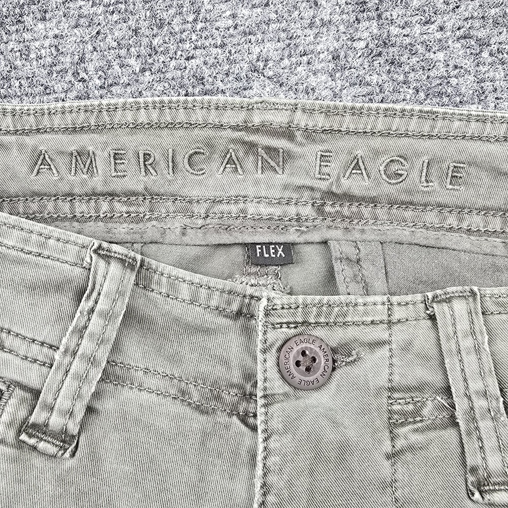American Eagle Paratrooper Cargo Pants Mens 29x30 (30x29) Green Flex Military - Picture 3 of 11